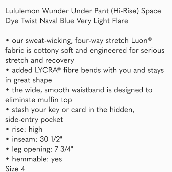 Lululemon Wunder Under Pant (Hi-Rise) purple multicolor - Picture 12 of 12